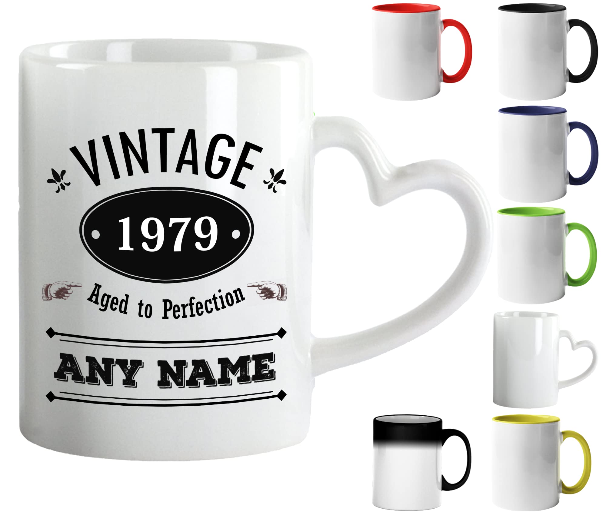 Mr Jeans Vintage 1979 Mug (Age 43) Aged to Perfection Personalised Mug - Customised 43th Birthday Gift - Add Name