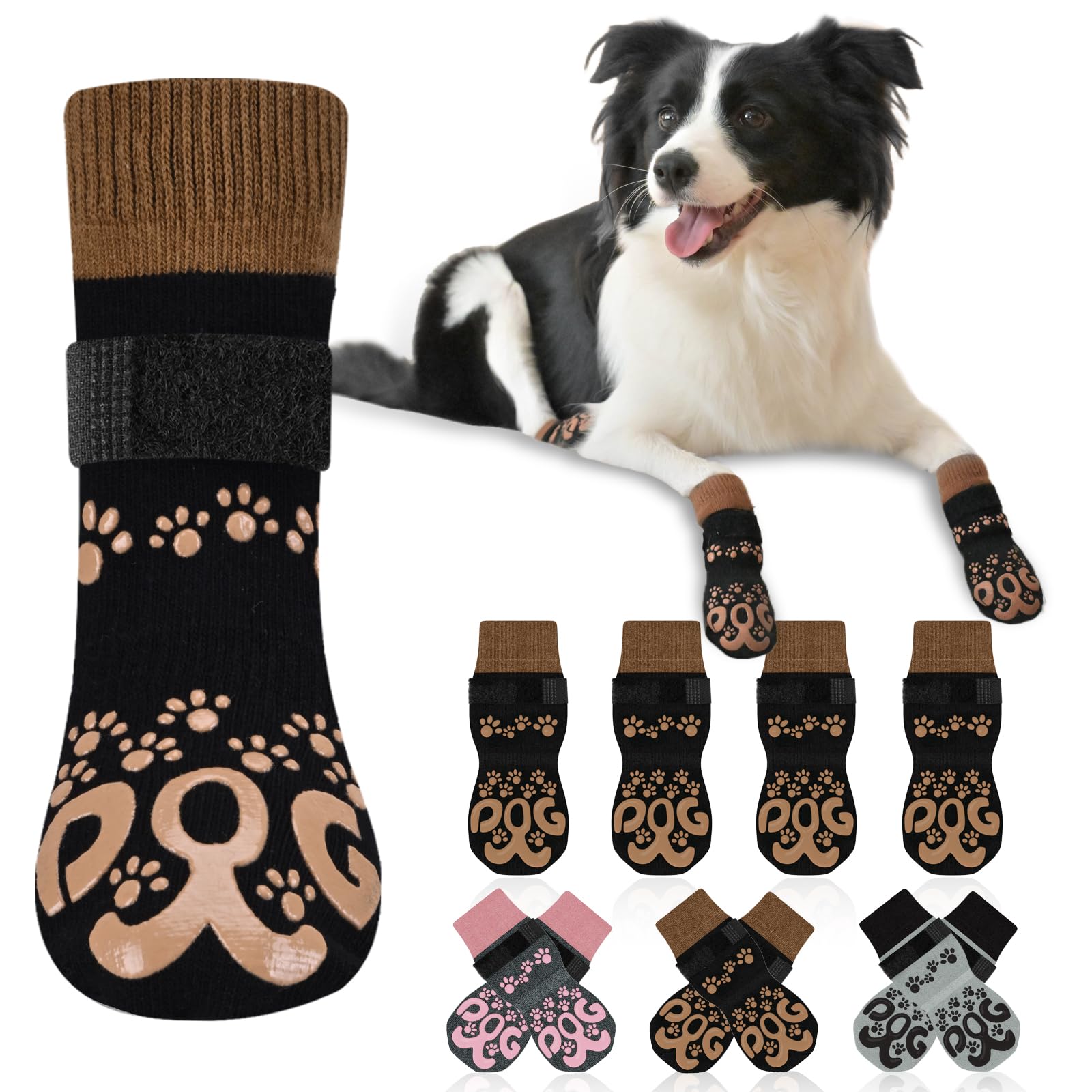 ROUWINNE Dog Socks with Grippers