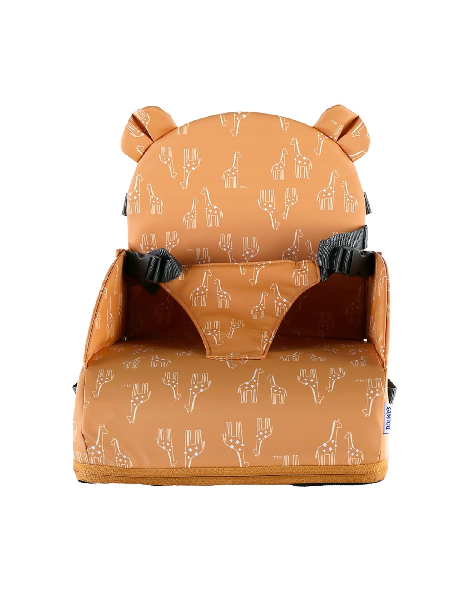 Rehausseur Ocre Bébé 9 mois à 3 ans Chaise Enfant Pliable Nomade Harnais Sécurité Imperméable Déhoussable Lavable Max 13 kg