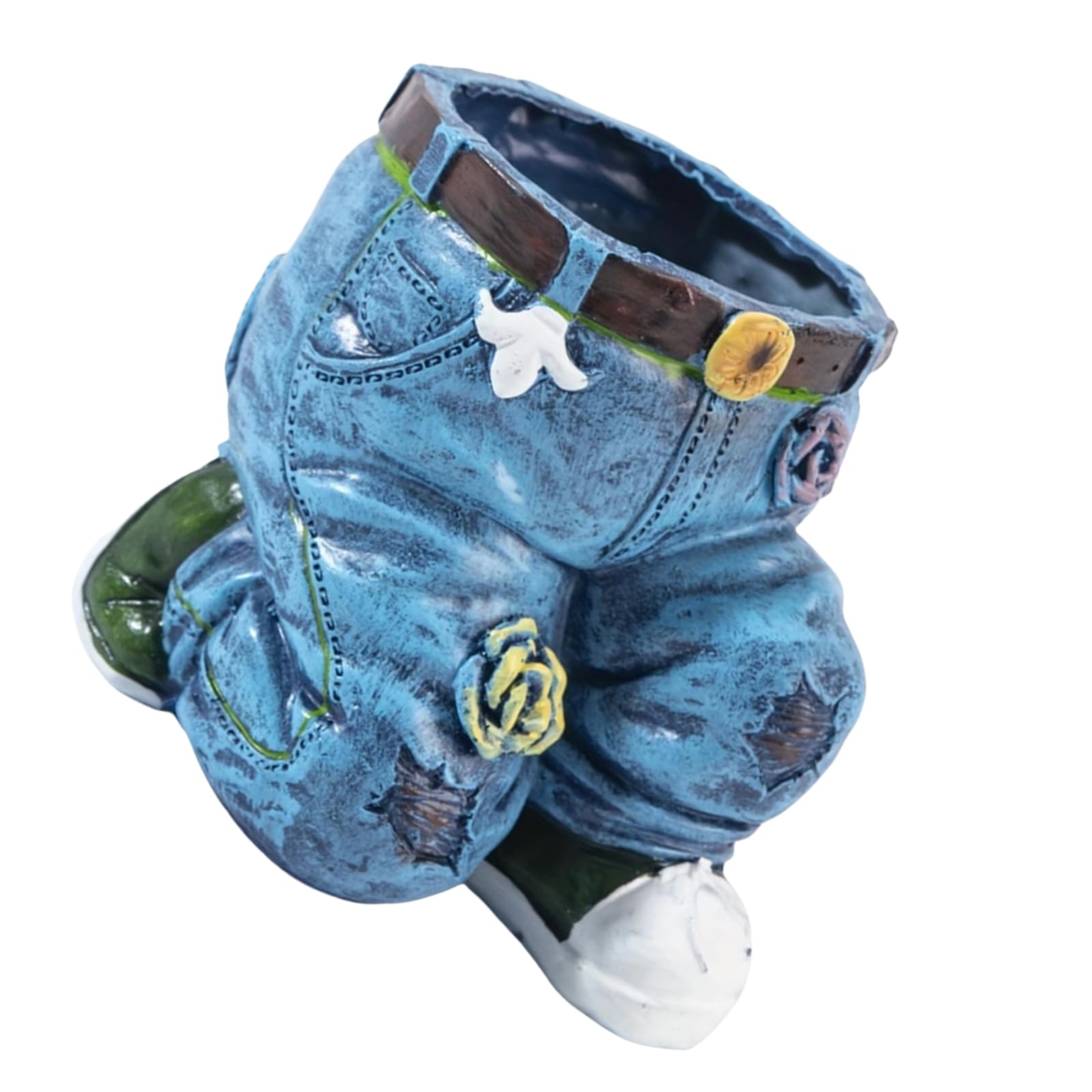 HGENAHGTF Charm Skirt Resin Planter Pots with Pastoral Drainage Holes Outdoor Garden Decoration Suitable for Garden Patios Jeans Skirt Flower Container