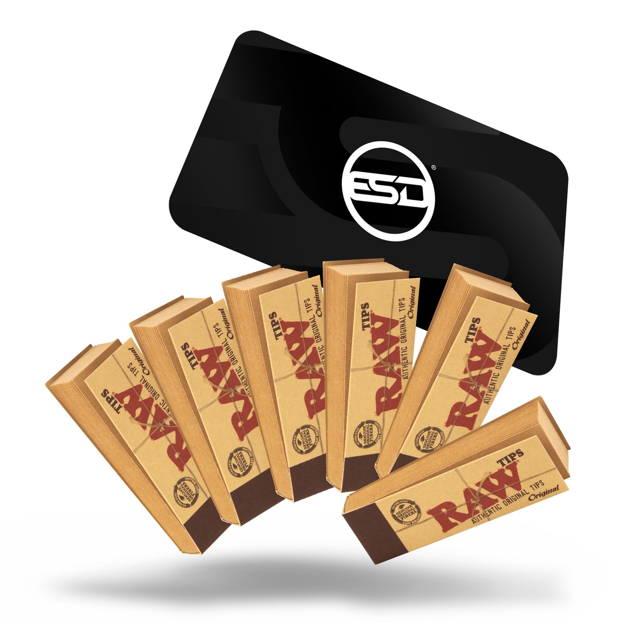 RAW Rolling Papers Original Roll-Up Tips 6 Pack - 50 Tips per Pack = 300 Tips
