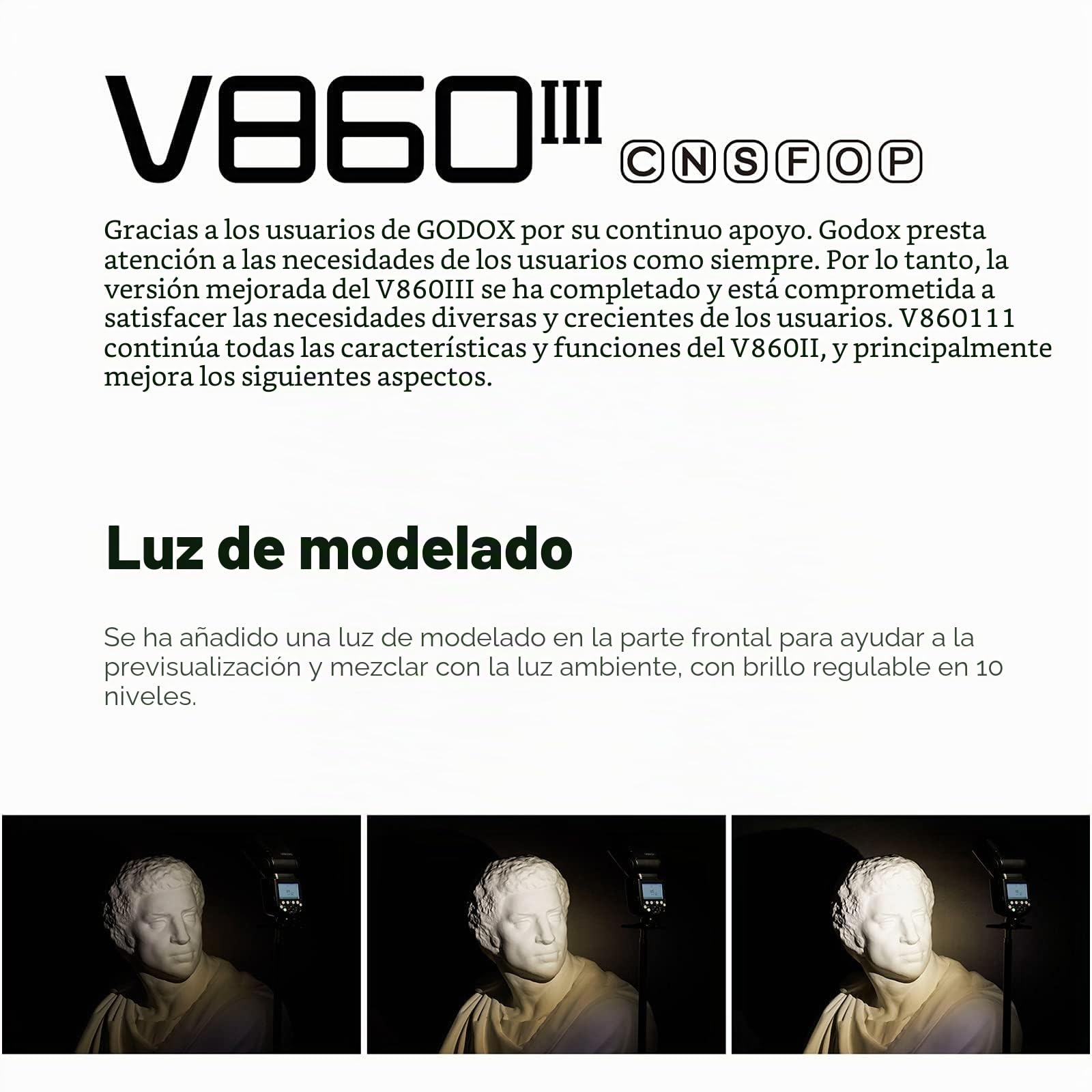 Godox V860III-S TTL High-Speed Sync GN60 1/8000 Speedlight 2600mAh Li-on Battery Flash de la cámara Speedlite Compatible con la cámara Sony