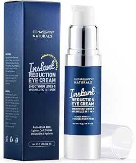 Enaskin Naturals Instant Eye & Face Lift Cream - Rapid Tightener and Wrinkle Filler for Deep Wrinkles - Under-Eye Bags & Puffiness Remover - Temporary Face Firming for Women & Men in 60s - 0.5 oz