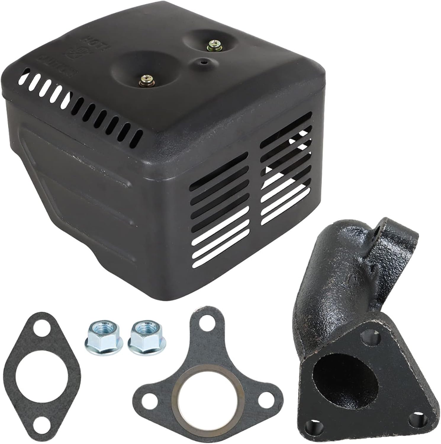Muffler Kit Replacement for Honda GX240 8HP GX270 9HP Muffler with Gasket