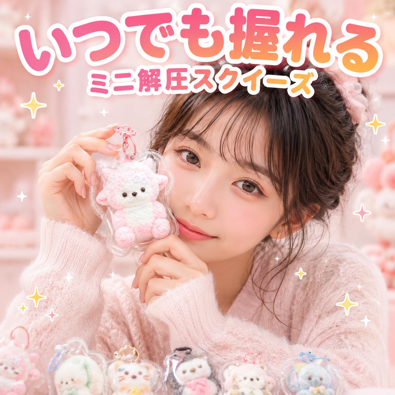 Amazon | スクイーズ キーホルダー ミニスクイーズ 動物 水感 やわらか