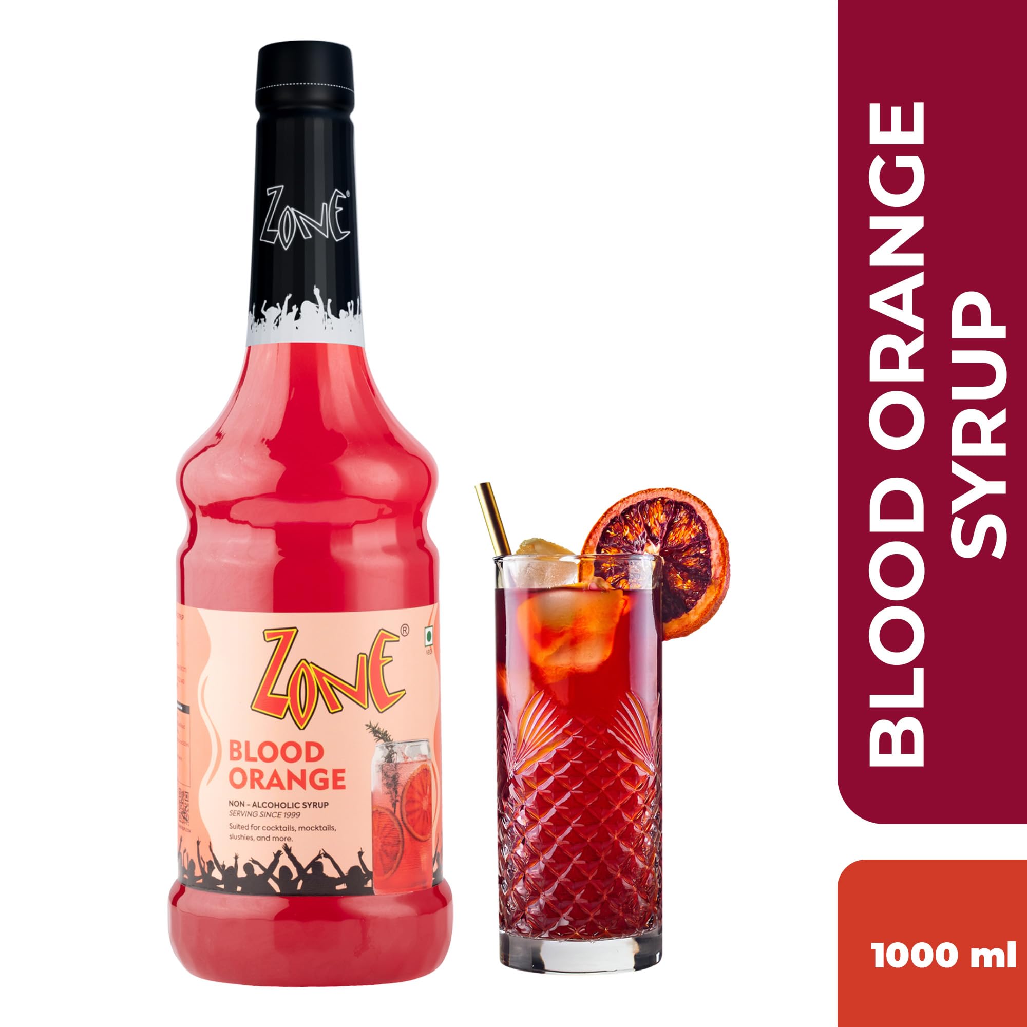 Zone Blood Orange Flavoured syrup – Citrus Fruit Syrup & Drink