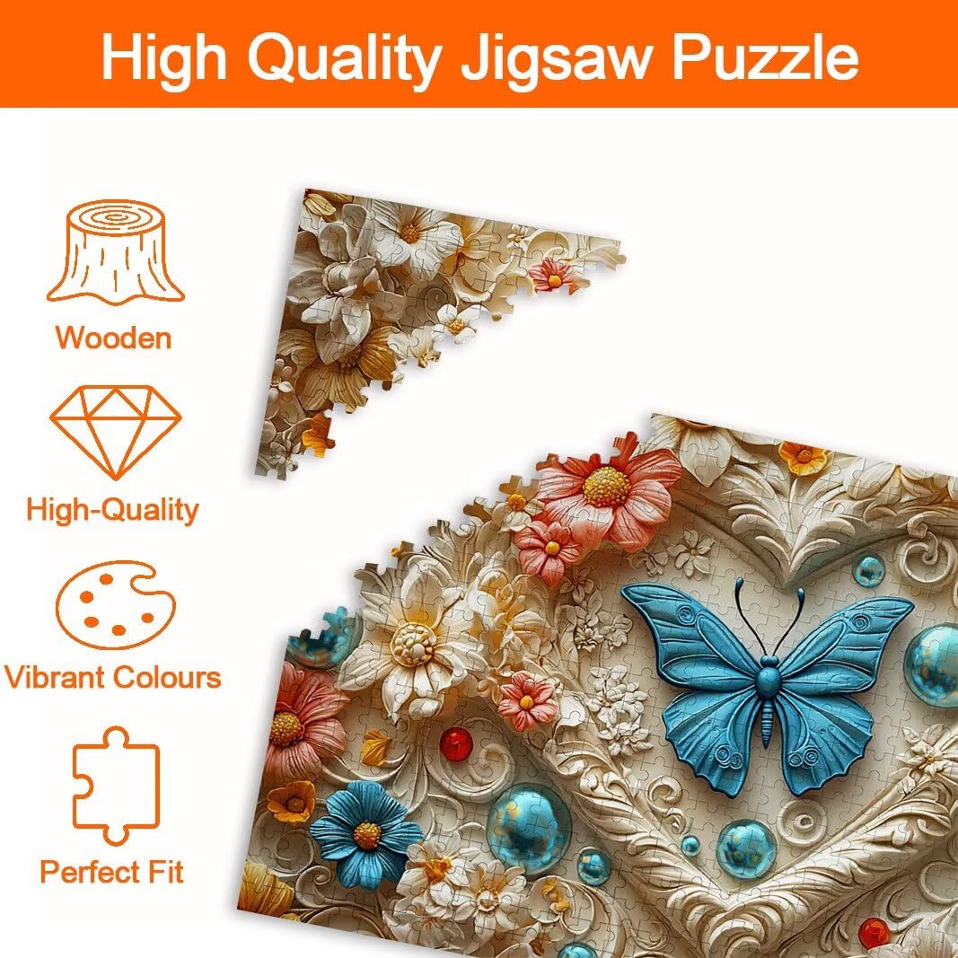 Puzzle 2000 Pezzi, Puzzle Farfalla, Misura: 100x71cm, Regalo Donna -8789