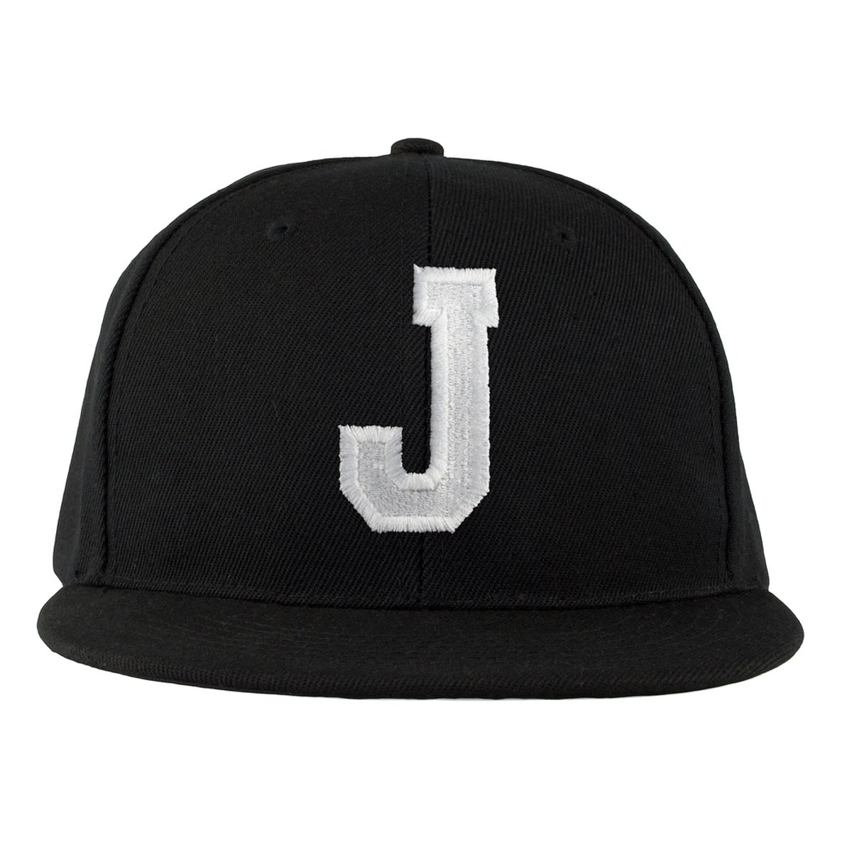 4soldABC Letter Snapback Cap in black/White with letters A to Z