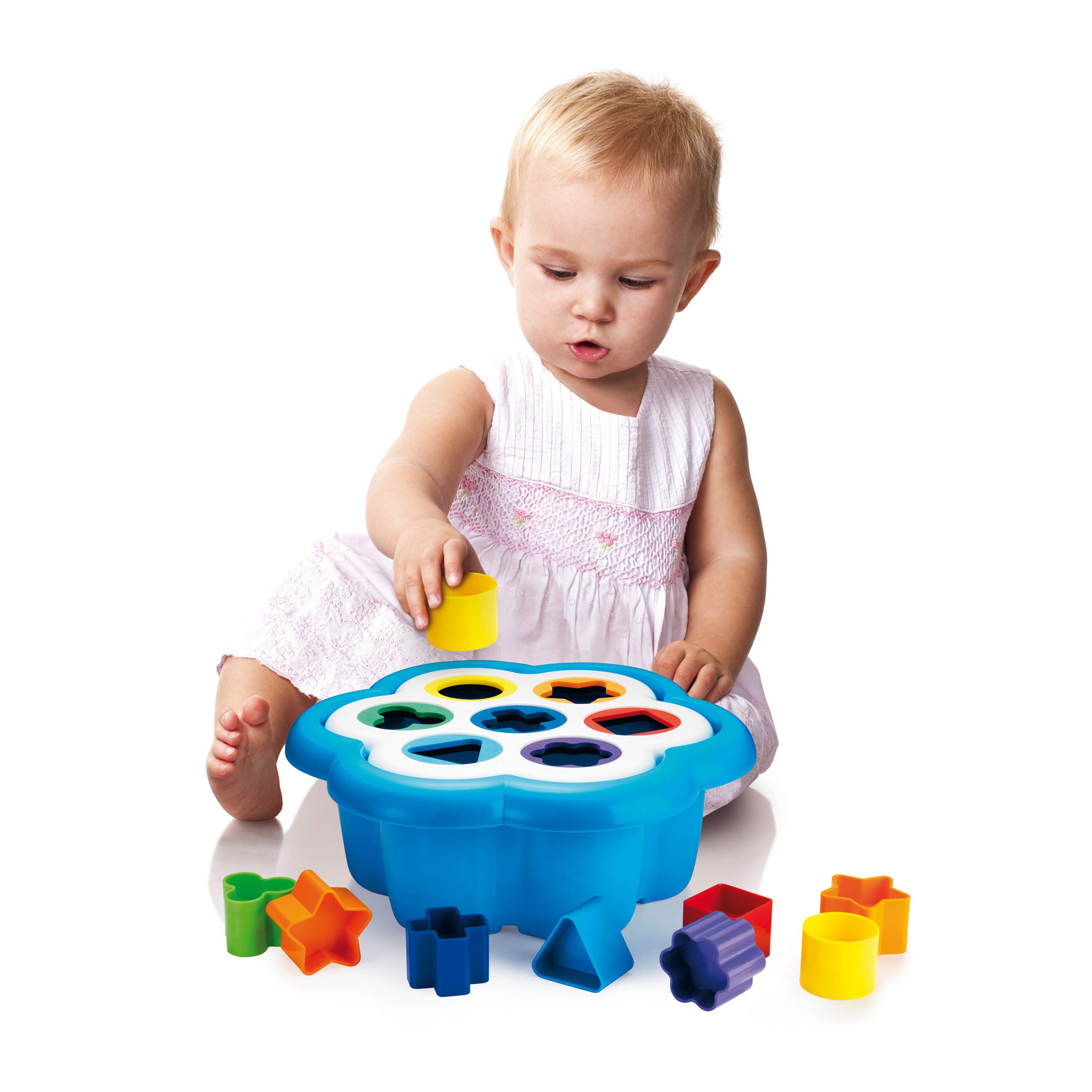 Quercetti Daisy Shape Sorter, Gioco incastri, Per bambino 1 4 anni, Per sviluppare manualità, Made in Italy 0242