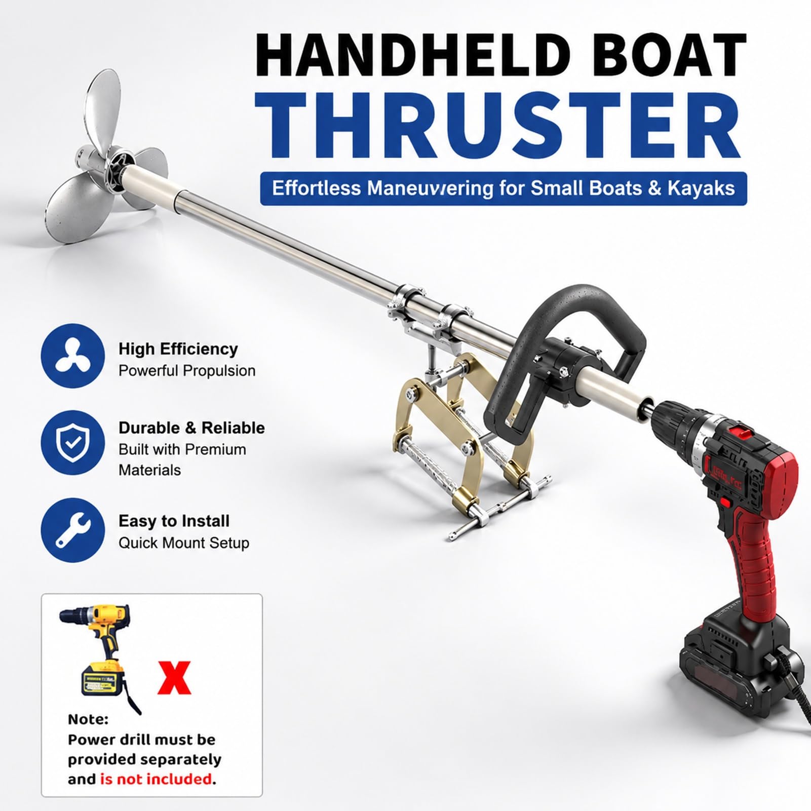 Bohrmaschine Propeller Tragbarer, Außenbord Bootspropeller