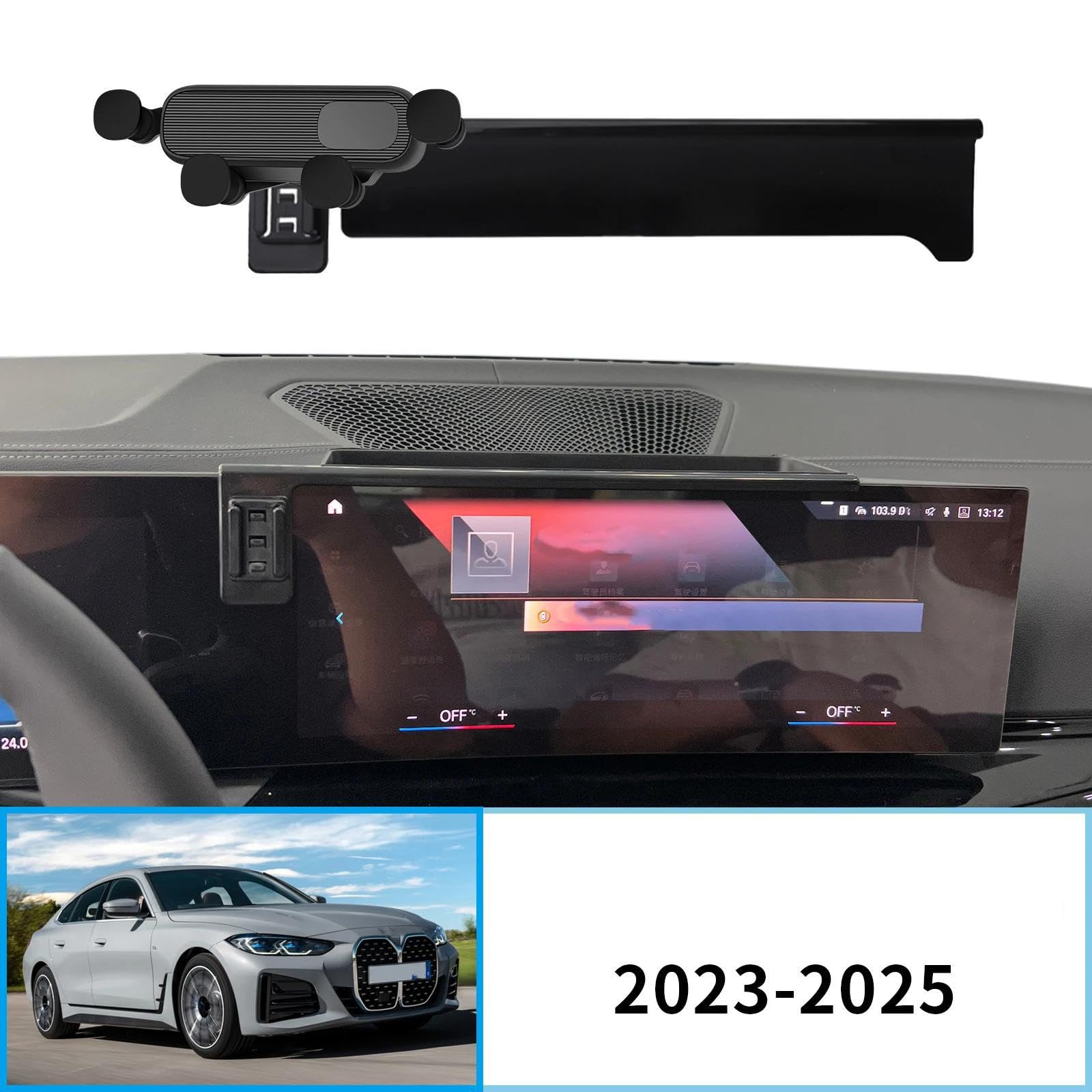 Uchwyt Samochodowy na Telefon dla BMW serii 4 i3 2023-2025, uchwyt samochodowy na telefon komórkowy, stojak na nawigację GPS (ładowanie)
