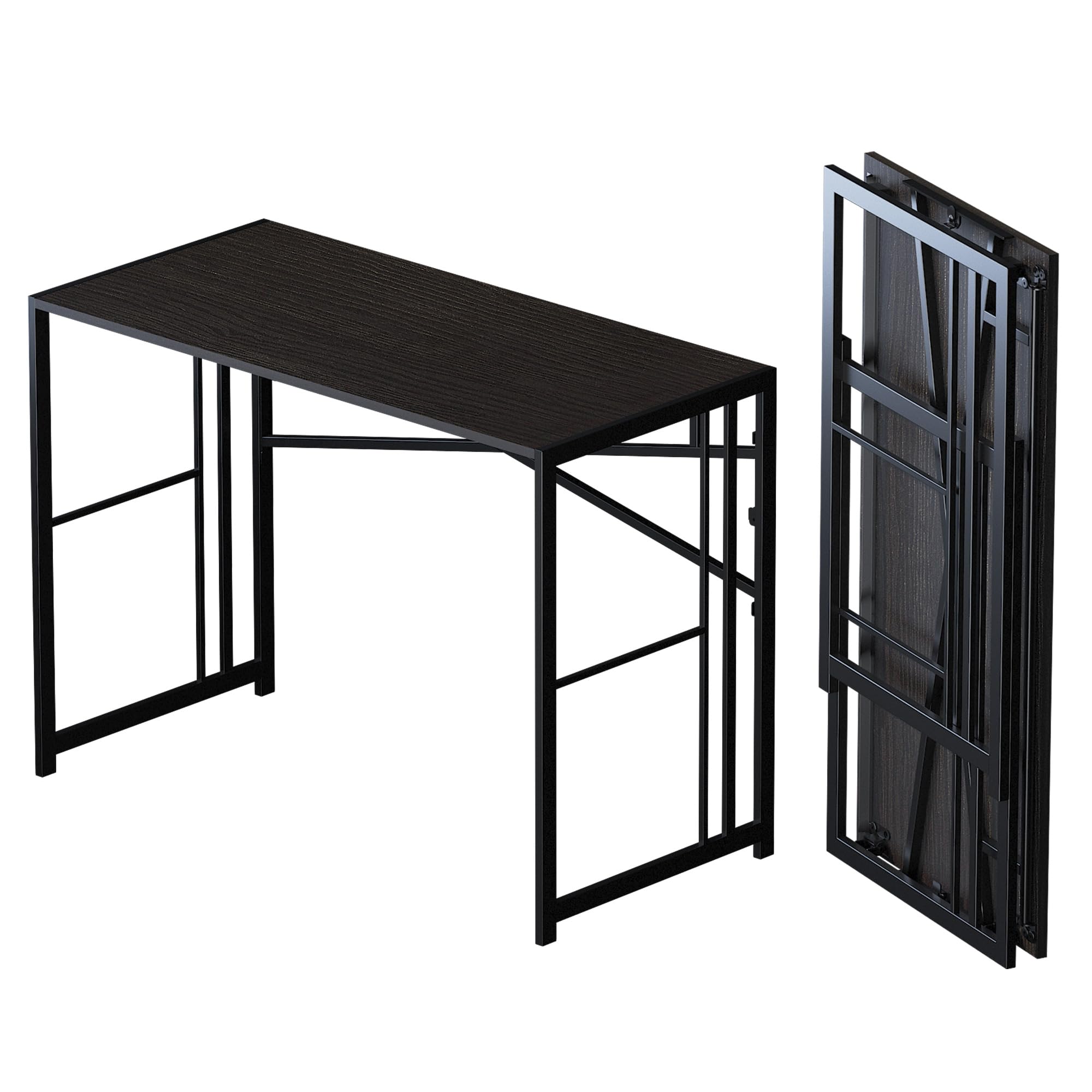 Lutown-Teen Klappschreibtisch 103 cm, Schreiben Gaming Computer Camping Schreibtisch, Keine Montage erforderlich Home Office Tisch, Schwarz
