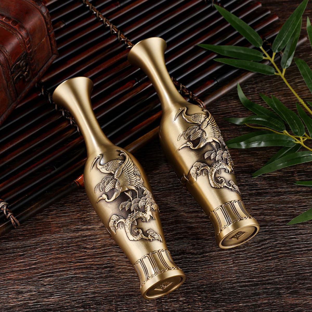 CALLARON Metallvase aus Messing mit Langer Lebensdauer für Wohnzimmer Dekoration und Elegante Tischdeko Stilvolle Hohe Vase für Frische und Künstliche Blumen