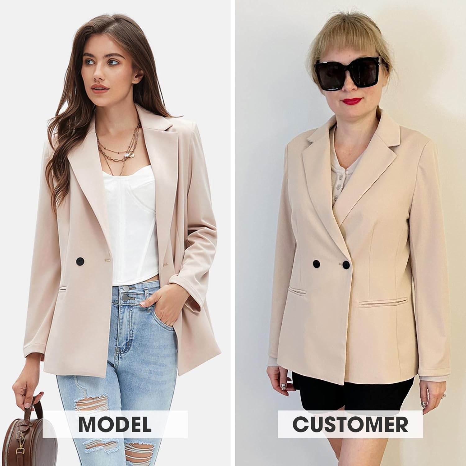 EXLURA Women's Business Casual Blazers Lightweight Long Sleeve Knit Lapel Loose Fit Work Office Suit Jackets with Pocket 2025 - Image 2