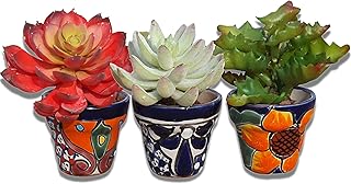 Talavera Hand-Painted Flower Pots (Set of 3) - 3