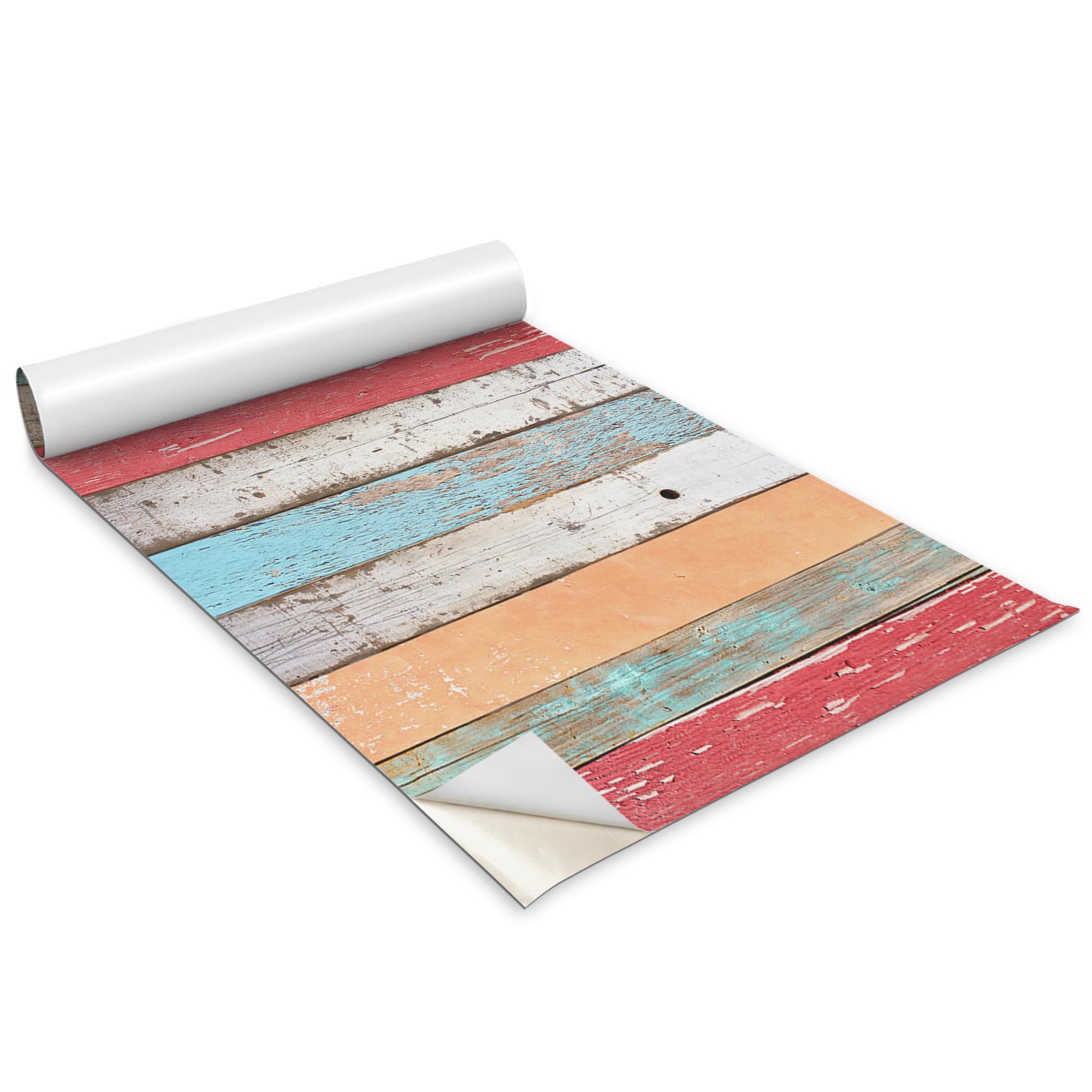 Sticker adhésif Wallfluent planches colorées 100x50 cm pour rouleau meuble et cuisine