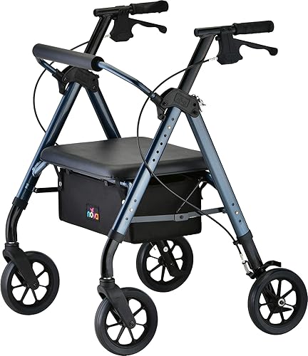 Miniatura 11 de NOVA Star 8 - Andador bariátrico resistente, asiento acolchado grande, capacidad de 450 libras, ruedas resistentes todo terreno de 8 pulgadas