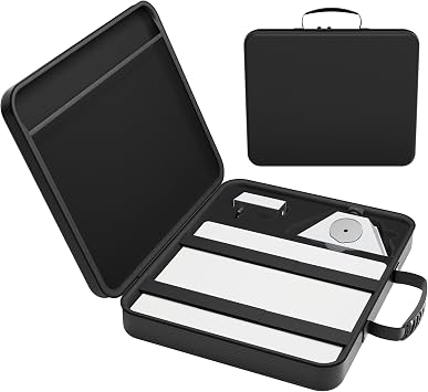 EAZUSE Lightweight Starlink Mini Travel Case Ultra Slim Black Star Link Hard Bag of Starlink Mini Accessories Waterproof