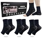 KOLEVAPE 3 Pairs Neuropathy Socks for Women & Men,Nano Comprex Ankle Sleeves Protection Elastic Socks,Soothe Socks for Neuropathy Pain,Anti Fatigue Compression Foot Sleeve Brace Socks