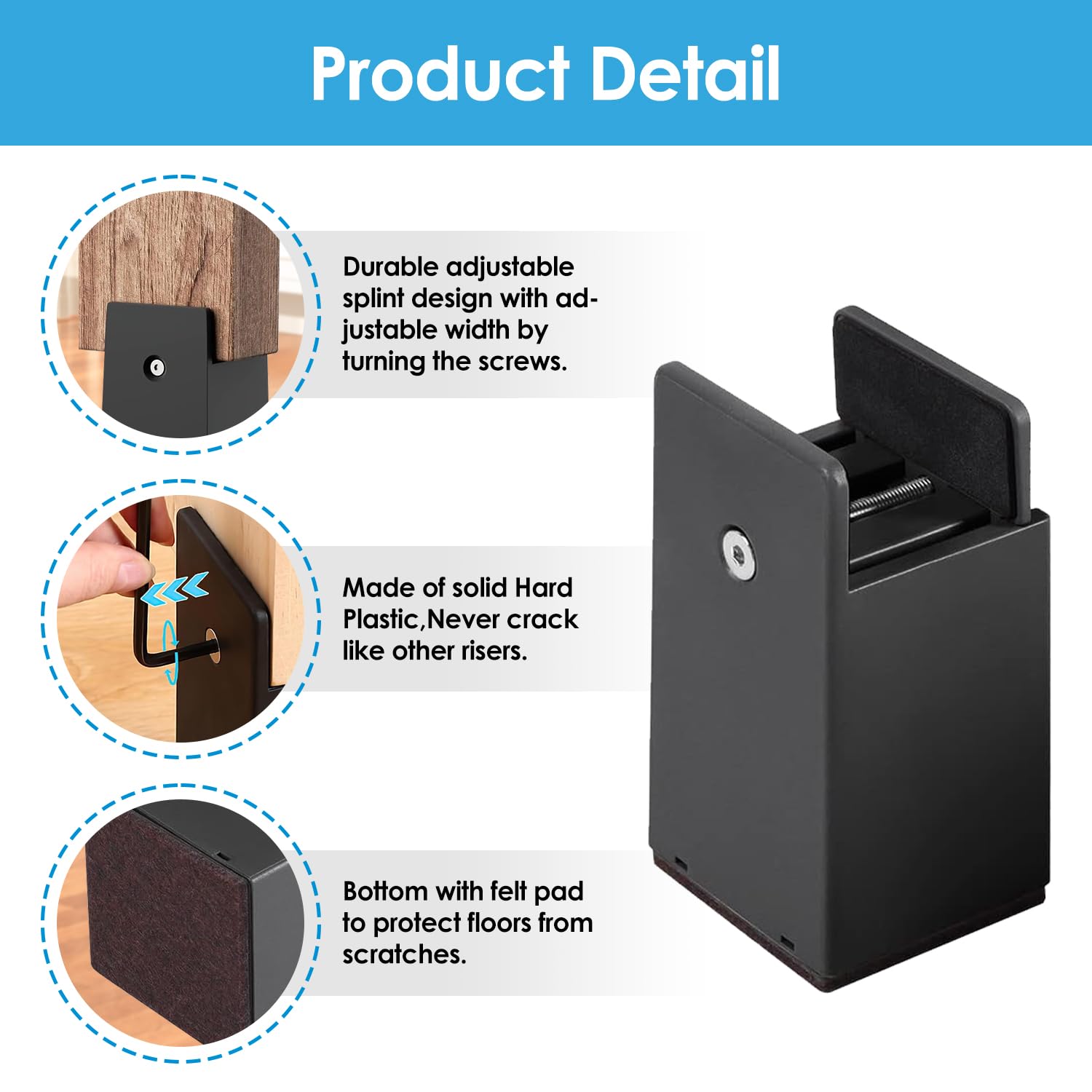 Secucare bed/meubelverhoger H= 13 cm zwart kopen? Meubelpoten