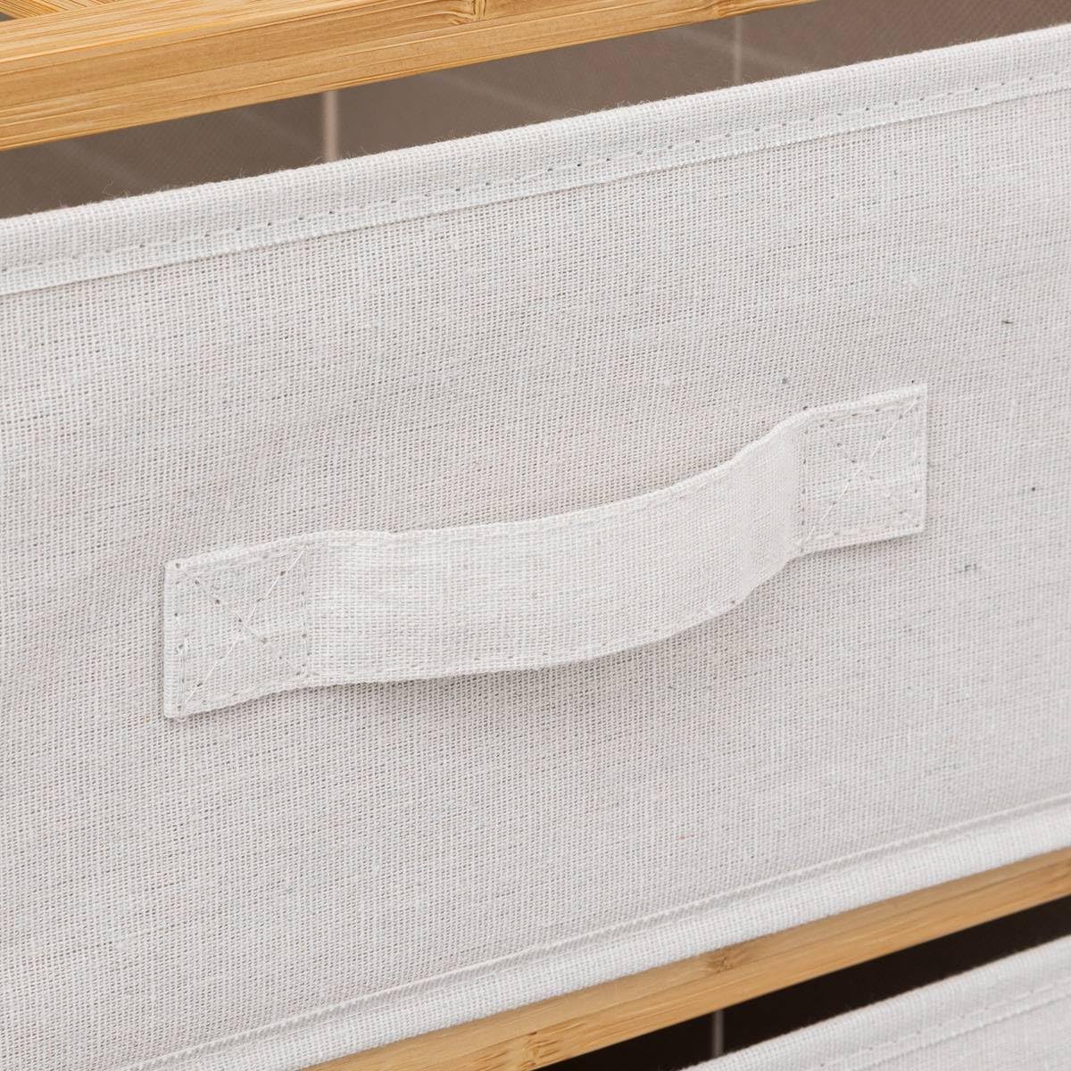 5five - scaffale tidy box con 3 cestini in bambù marrone