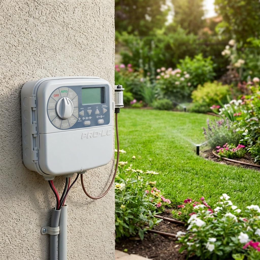 Suinga Programador de Riego Pro-LC 12 Estaciones Exterior K-Rain | Temporizador de Riego Eléctrico para Jardin | Memoria Permanente | Protección de Cortocircuito