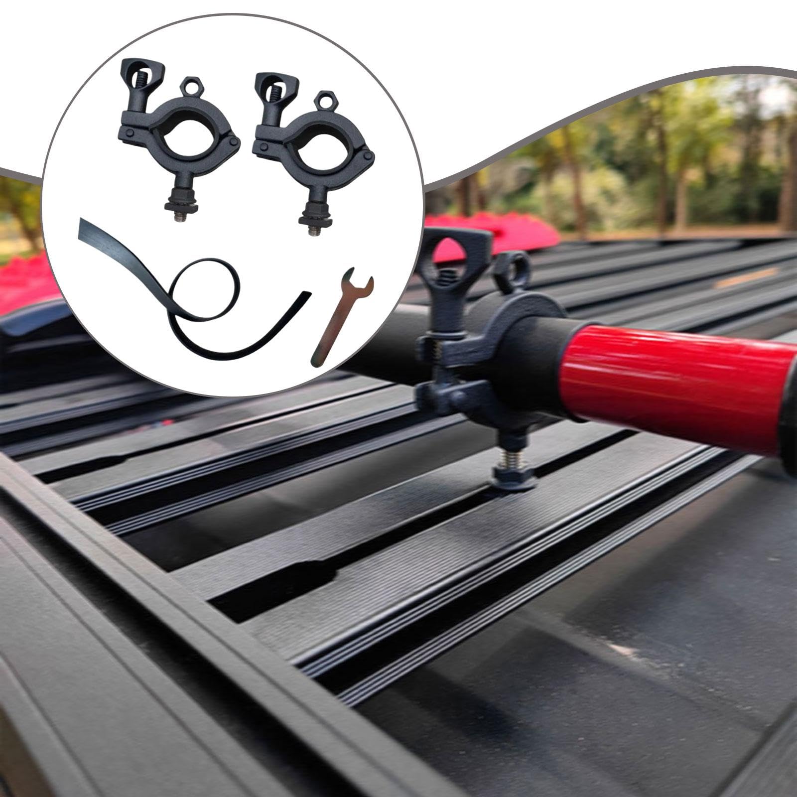 2 Stück Schaufelhalter, Autoschaufelhalter, Edelstahlklemme, Fahrzeugzubehör, Geeignet für Pickup, SUV, Garage, Boot, Schwarz