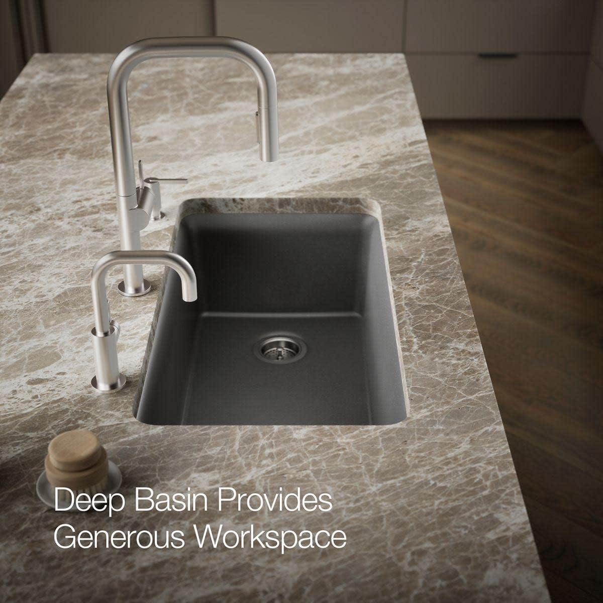 KOHLER K-8206-CM2 Cairn Sink, 33 in, Matte Brown