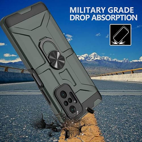 Miniatura 3 de Funda para Xiaomi Redmi Note 10 Pro, Redmi Note 10 Pro MAX con 3 protectores de pantalla de vidrio templado, soporte de anillo integrado y soporte