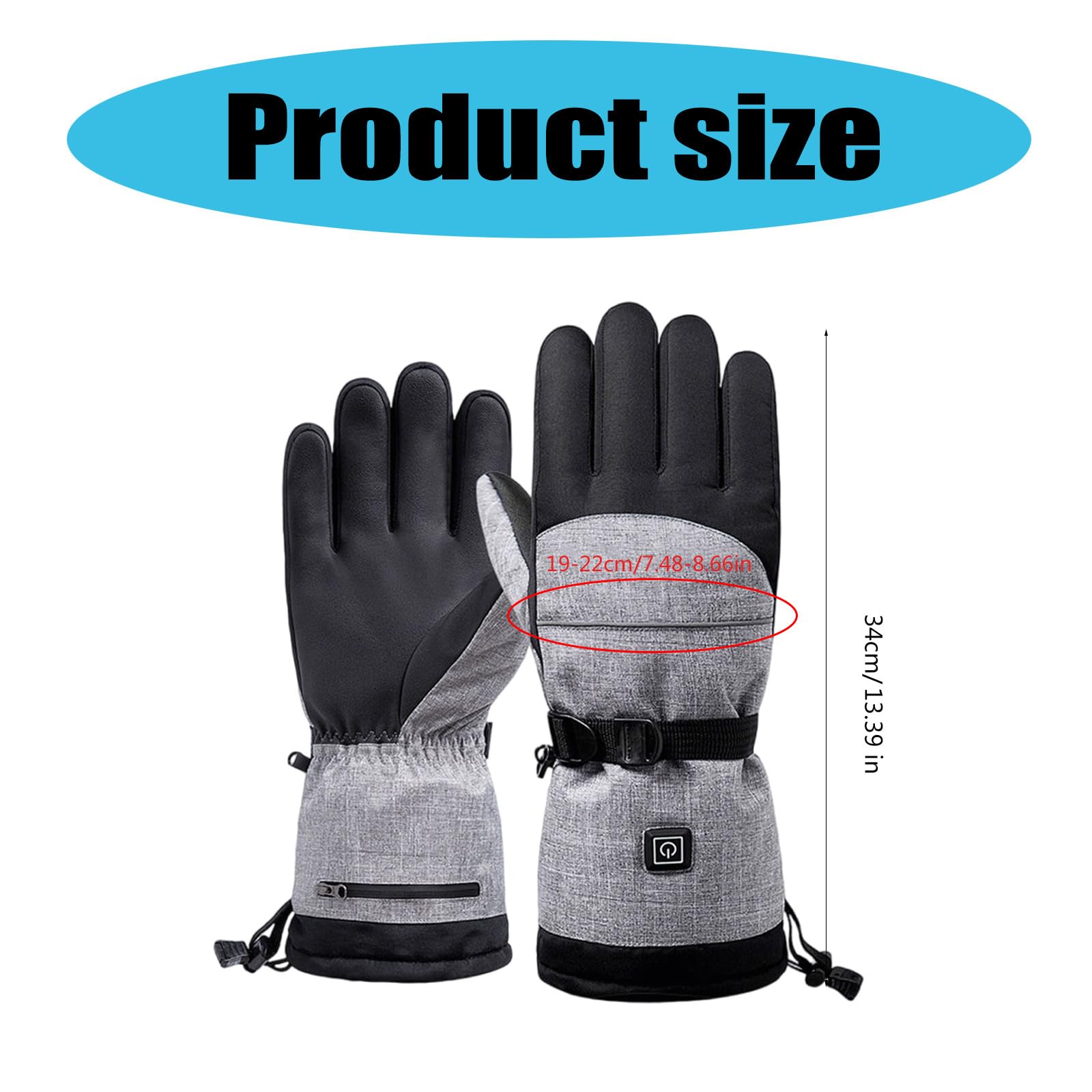 Gants chauffants électriques pour travail au congélateur, gants d'hiver chauds pour ski, cyclisme, moto, conduite, snowboard, résistants à l'eau