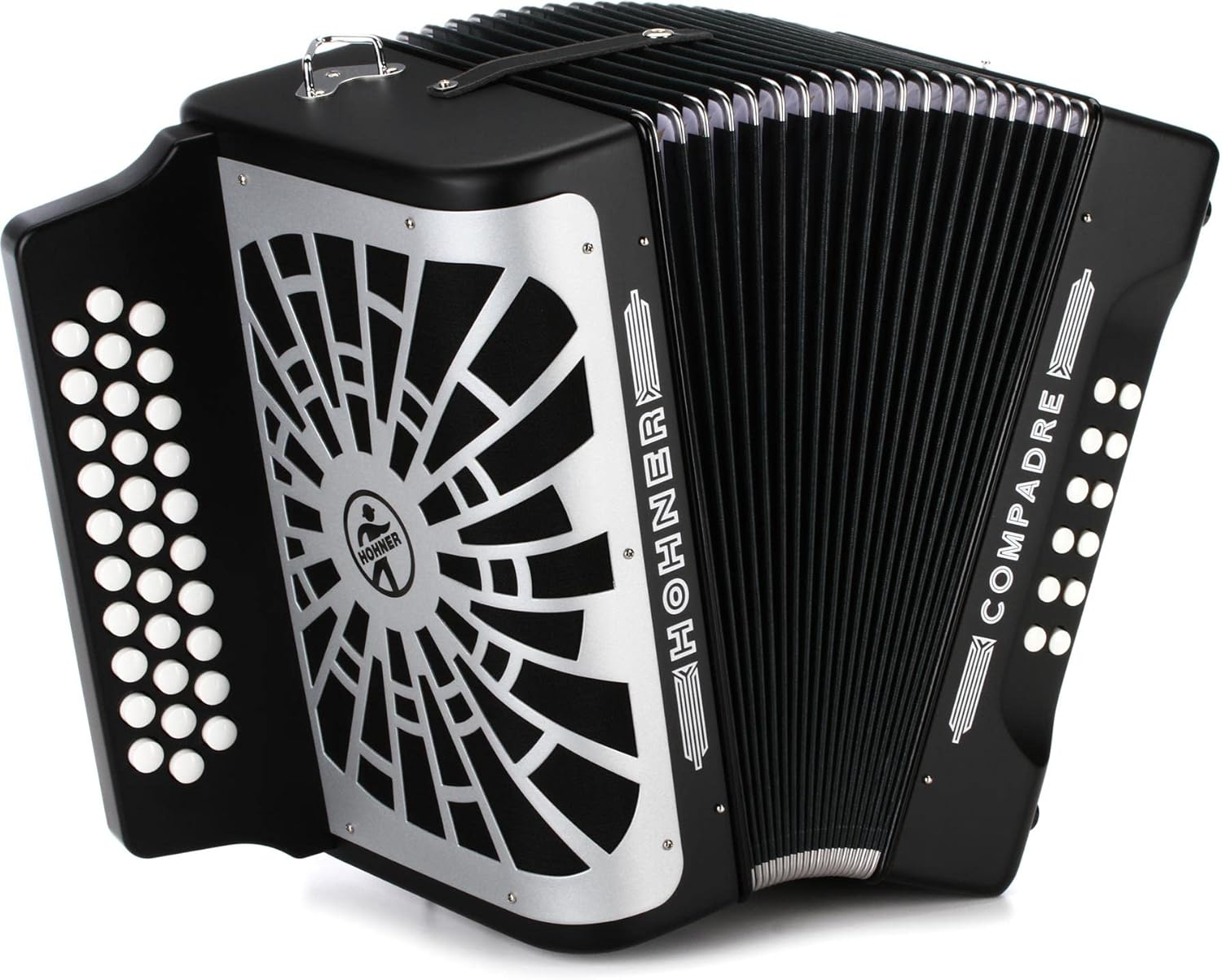 Hohner Compadre Diatonic Accordion - Keys of E/A/D - Black
