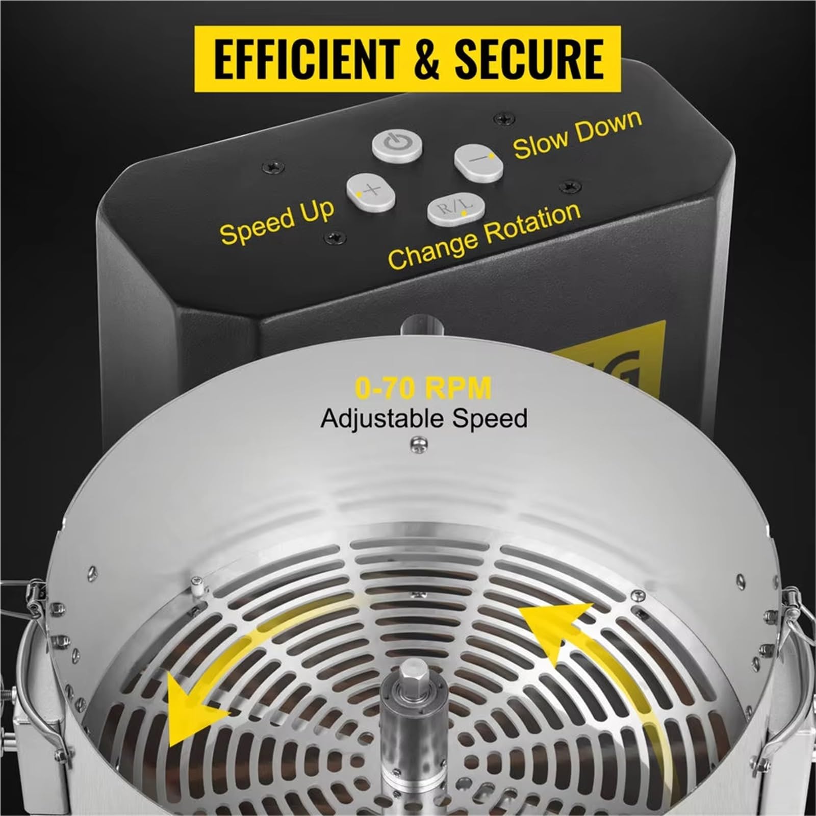 Recortador de cogollos eléctrico - Recortador hidropónico automático de 25 W con velocidad ajustable de 70 RPM y cuchilla afilada de acero inoxidable para un corte eficiente de cogollos y flores.