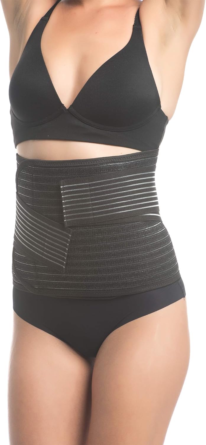 Upspring Shrinkx Belly Charcoal Postpartum Belly Wrap | Charcoal Gray | Post Pregnancy Belly Wrap to Support and Smooth After Baby : Health & Household