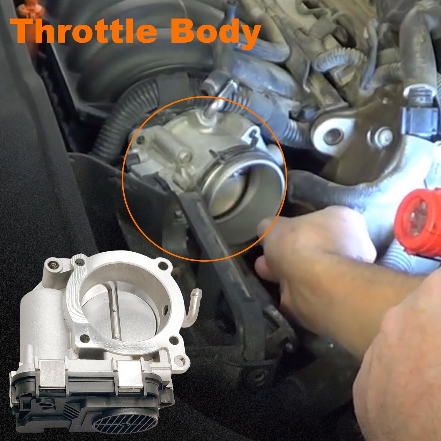 07K-133-062A Electric Throttle Body Fits for 2007-2015 VW Volkswagen Beetle Golf Jetta Passat Rabbit 2.5L Model - Part, Throttle Body Assembly Replace OE# 07K133062A, 07K-133-062-A