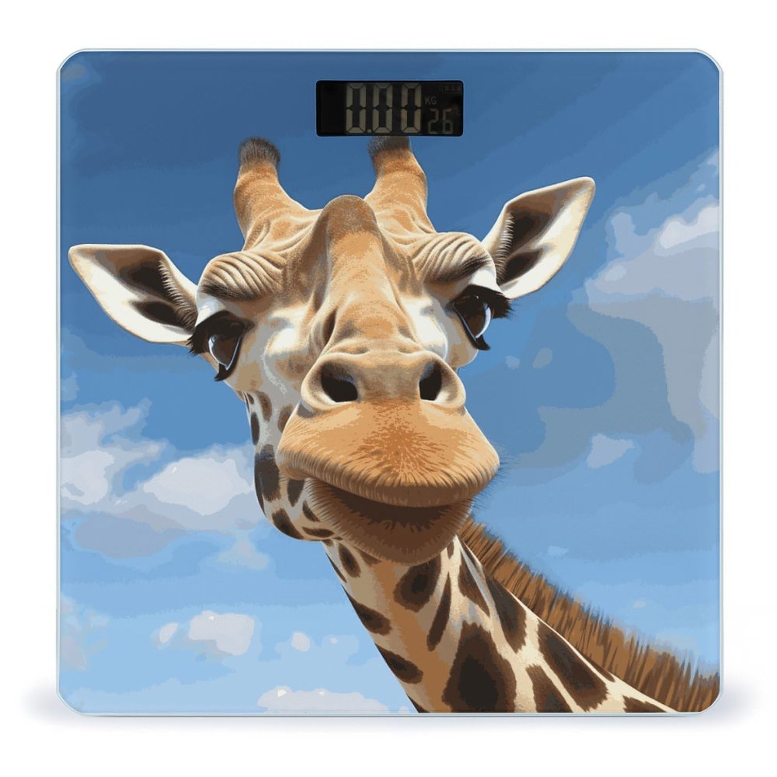 Funny Giraffe Scale for Body Weight Highly Accurate Digital Bathroom Body Scale Easy-to-Read Large LCD Display Bathroom Scale Heavy Duty Measuring Device for People