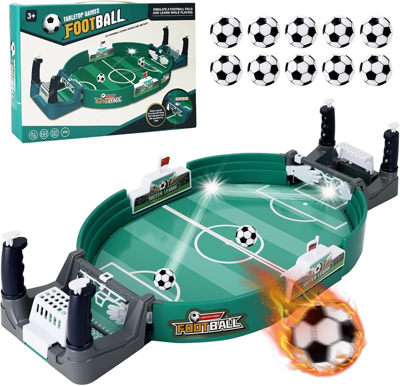 Calcio Balilla,Calcetto Balilla Mini Biliardino con 10 palloni da Calcio,Giochi da Calcio Balilla,giocattolo da calcio,giochi adattati ai regali per bambini e alle interazioni genitore-figlio
