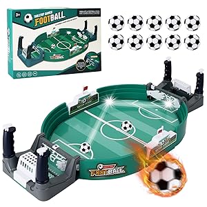 Futbolines para Niños,Mini Futbolín,Juego de Fútbol 10 Bolas,Juegos Interactivos para Padres e Hijos,Juguete de Mesa de fútbol,Mini Table Football,Family -Friendly Table Football Toys