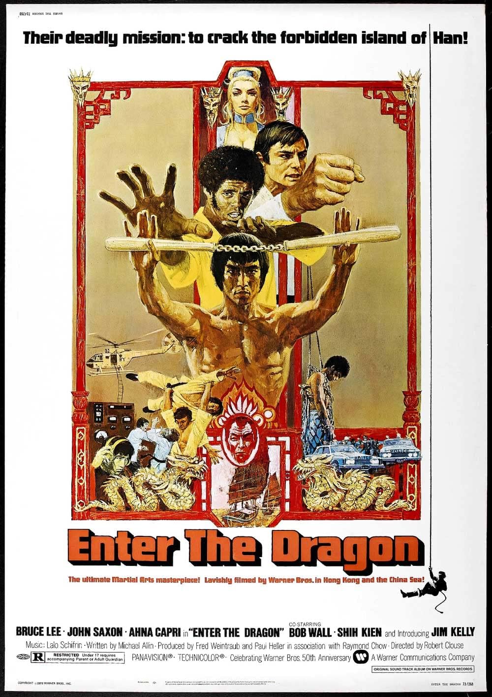 Enter The Dragon Bruce Lee Poster/Print/Picture Satin Photo Paper - A4-210mm x 297mm