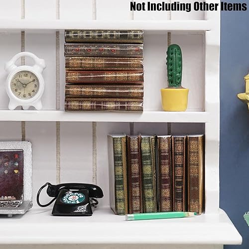Miniatura 7 de Odoria 112 libros clásicos en miniatura, 12 piezas, mini libro, miniaturas, accesorios de decoración de casa de muñecas, accesorio para casa de
