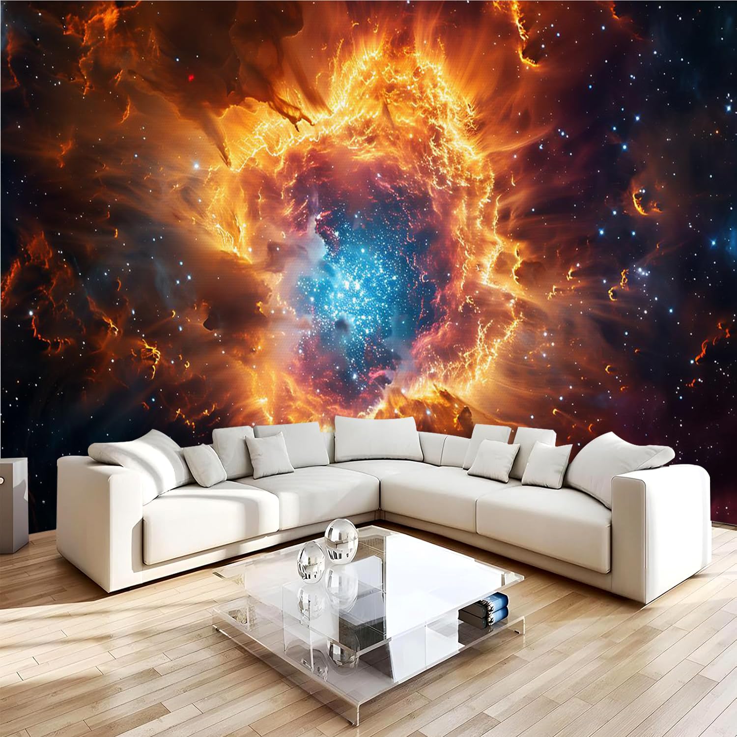 Papier peint panoramique 3d ciel étoilé espace univers pour murale maison