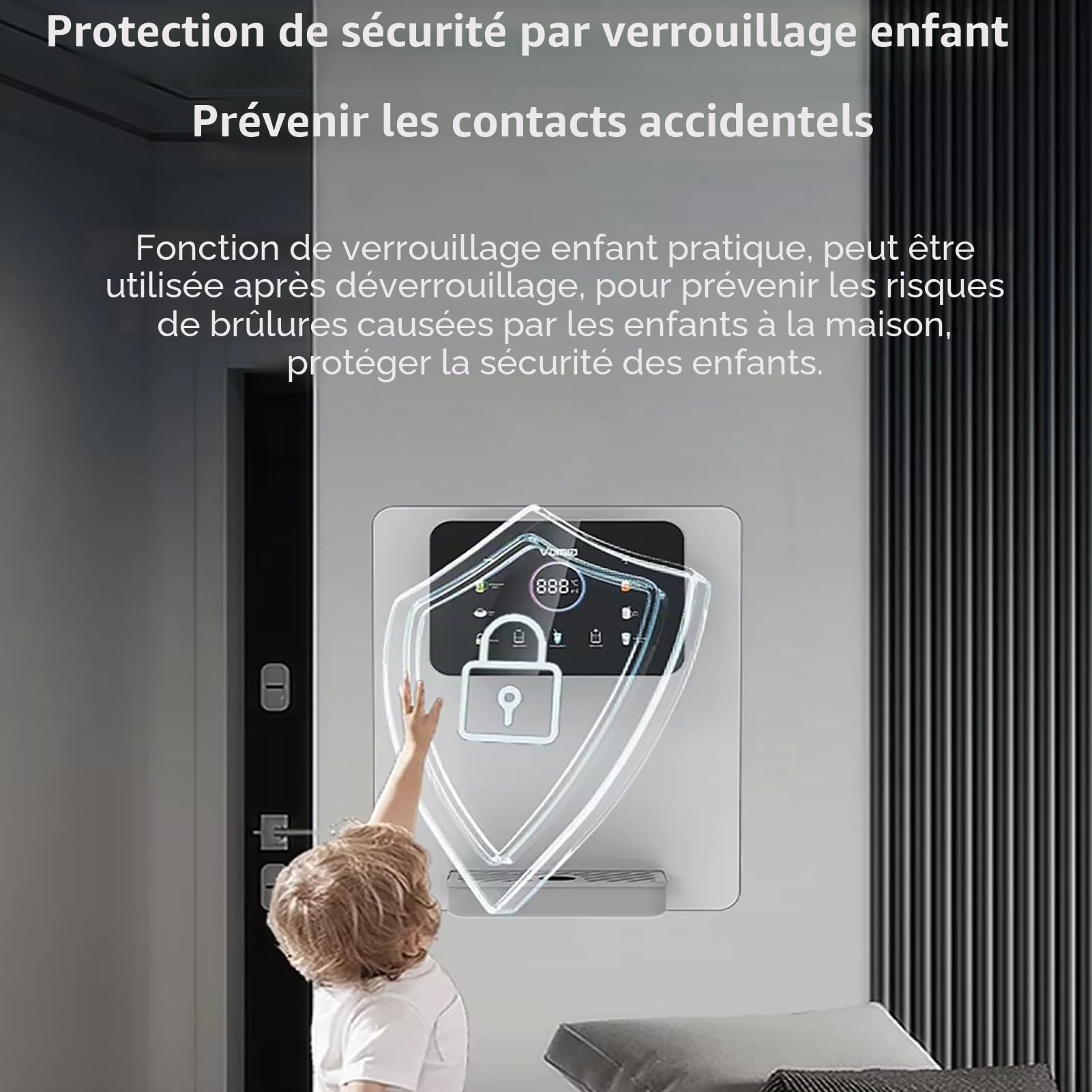 Générique Distributeur d'eau Chaude et Froide sur Secteur d'eau Et Mural Distributeur Mural alimenté Secteur de 2200 w Fontaine a Eau Autonome par Le réseau