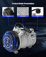 Vista 187 de ECCPP Compresor de CA 1997-2003 apto para Mitsubishi Montero Sport 3.0L 1999-2004 para Mitsubishi Montero Sport 3.5L Compresor de aire acondicionado