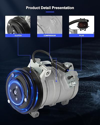 Miniatura 187 de ECCPP Compresor de CA 1997-2003 apto para Mitsubishi Montero Sport 3.0L 1999-2004 para Mitsubishi Montero Sport 3.5L Compresor de aire acondicionado