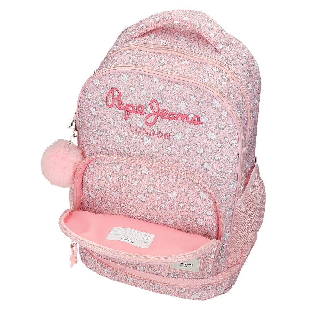 Pepe Jeans MIA Zaino Compatto Staccabile 2 Ruote Rosa Chiaro 32x45x21 cm Poliestere 30.2L di Joumma Bags