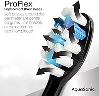 Vista 3 de AquaSonic Cabezales de cepillo de repuesto originales Proflex Aceptado por ADA para dientes más blancos y cuidado de las encías Compatible