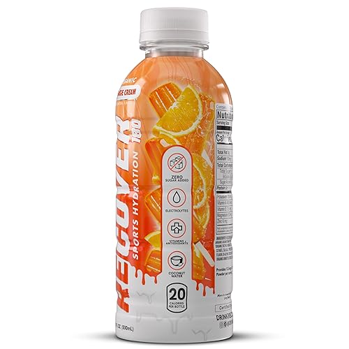 Miniatura 5 de RECOVER 180 Bebida de hidratación deportiva orgánica, sin azúcar añadido, bebida deportiva de 20 calorías, sabores orgánicos con vitaminas,