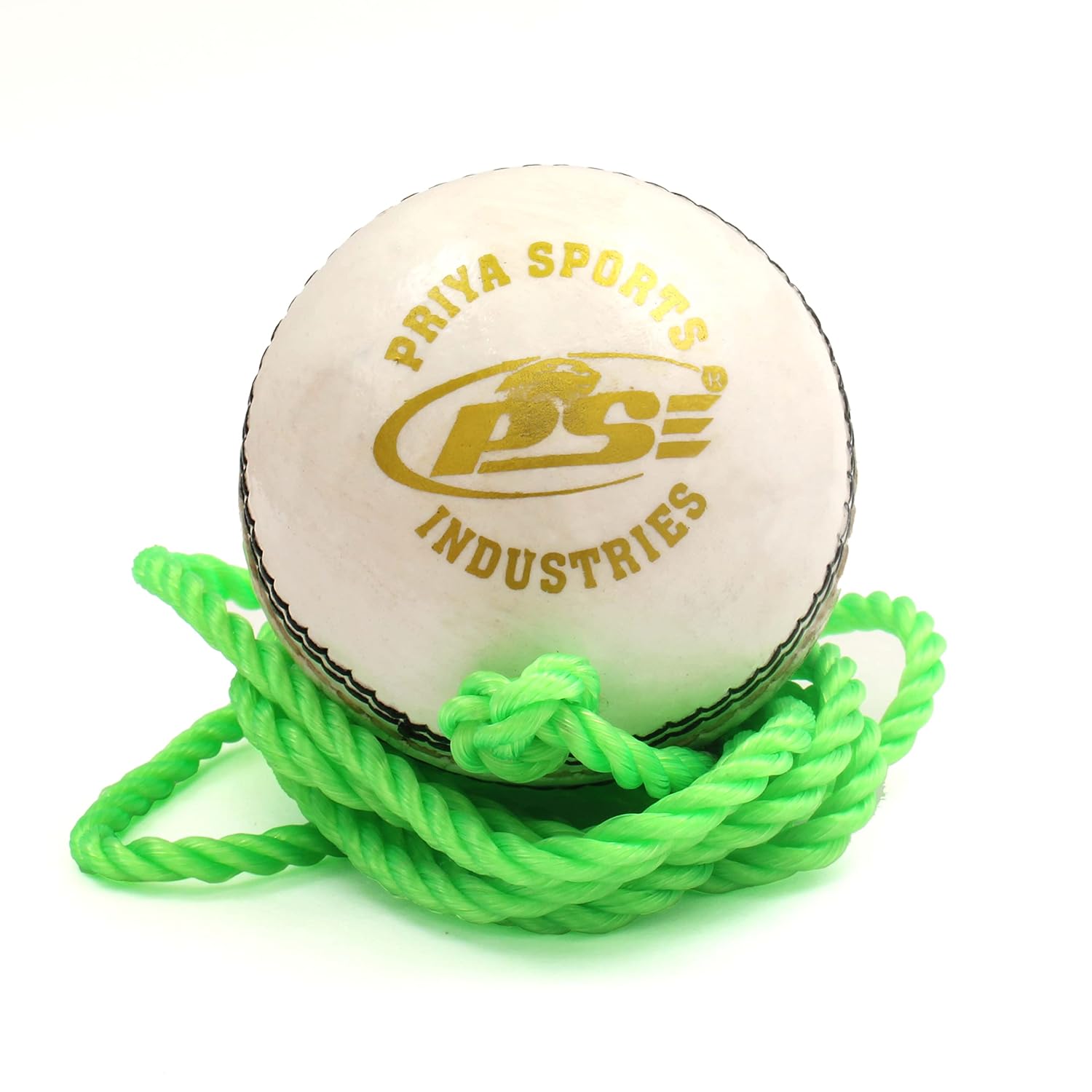 PSE Priya Sports NEWBALL1 Leather Practice Hanging Cricket Ball (White