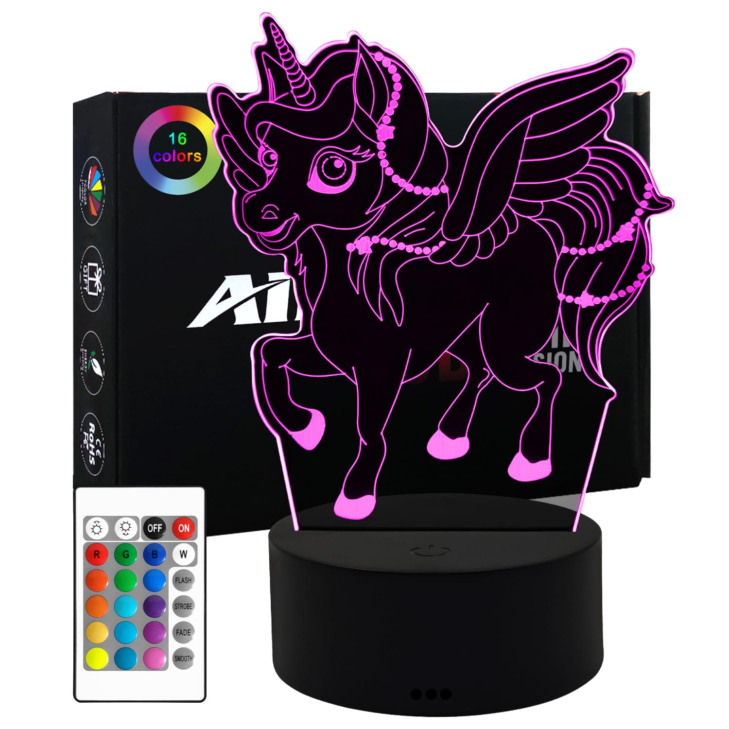 Luce Notturna 3D Per Bambini A Tema Hockey - Con 16 Colori E Telecomando, Regalo Ideale - Foto 9