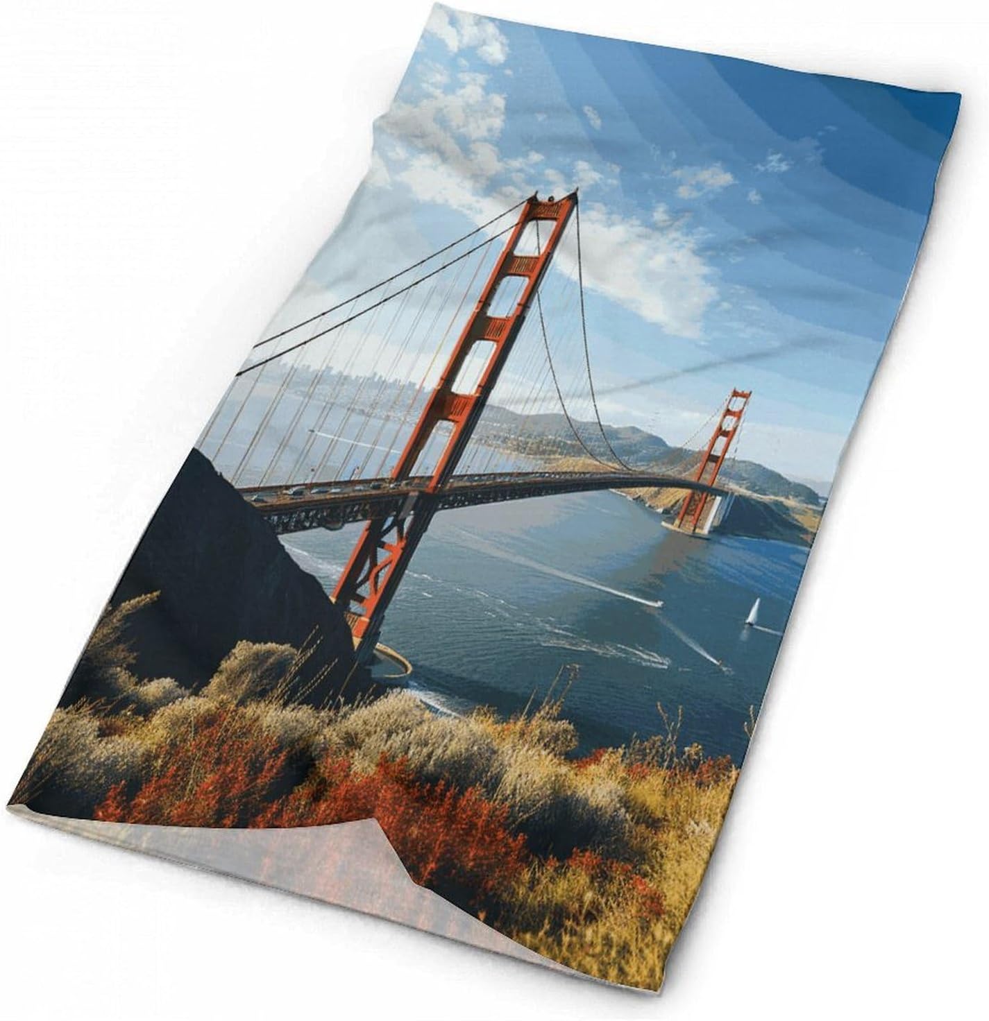 San Francisco Golden Gate Bridge Neck Gaiter for Men Women,Head Wrap Seamless&Versatile,Sun Protection Headwear for Fishing Cycling