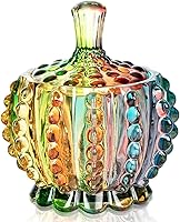Vista 103 de Colorful Crystal Glass Candy Snack Barrel Storage Jar Embossed Luxury Cookie Buffet Canister With Lids Jewelry Box Jar Biscuit Containers